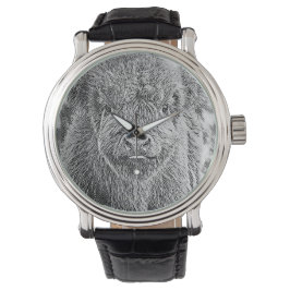 Highland Koe Woodcut Watch Horloge