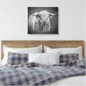 Highland Koe Wrapped Canvas Afdruk (Insitu (Slaapkamer))