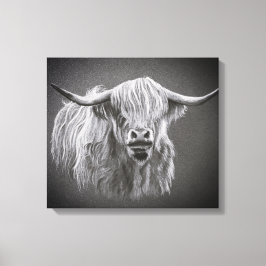 Highland Koe Wrapped Canvas Afdruk
