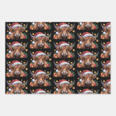 Highland Koe Xmas Heifers Boerderij Boer Dierenvri Inpakpapier Vel (Voorkant)