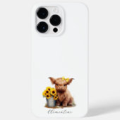 Highland Koe zonnebloempememmer Case-Mate iPhone Case (Achterkant)