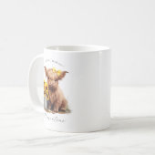 Highland Koe zonnebloempememmer Koffiemok (Voorkant links)