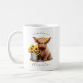 Highland Koe zonnebloempememmer Koffiemok (Links)