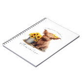 Highland Koe zonnebloempememmer Notitieboek (Linkerzijde)