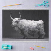 Highland Koe Zwart en Wit Decoupage Tissuepapier (Craft)