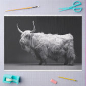 Highland Koe Zwart-wit Decoupage Tissuepapier (Craft)