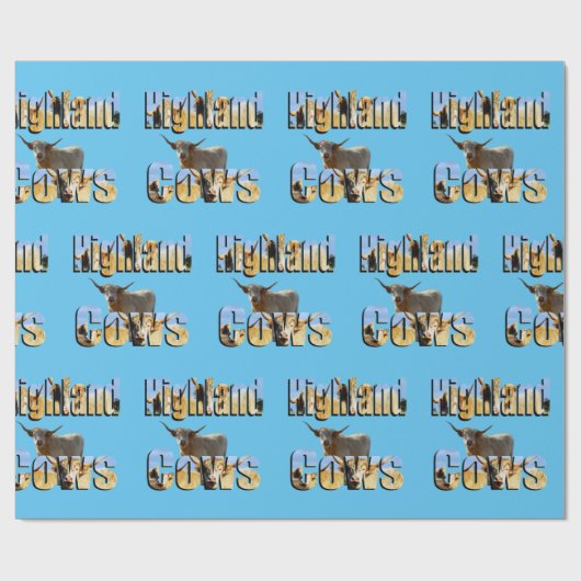 Highland Koeien Afbeelding logo's, Cadeaupapier (Vlak)