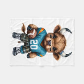 Highland Koeien en Football Fleece Deken (Voorkant (Horizontaal))