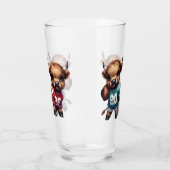 Highland Koeien en Football Glas (Links)