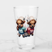 Highland Koeien en Football Glas (Voorkant)