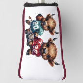 Highland Koeien en Football Golfheadcover (Draai 90)