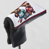 Highland Koeien en Football Golfheadcover (3/4 voorkant)