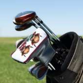 Highland Koeien en Football Golfheadcover (Insitu)