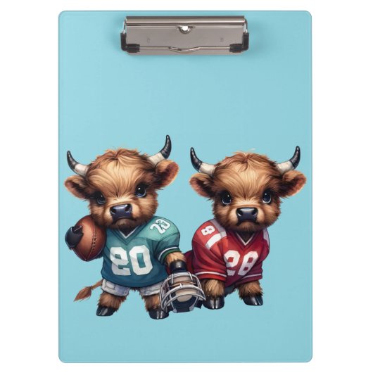 Highland Koeien en Football Klembord (Voorkant)