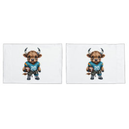 Highland Koeien en Football Kussensloop