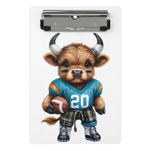 Highland Koeien en Football Mini Klembord (Voorkant)