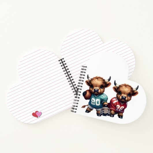 Highland Koeien en Football Notitieboek (Binnen)