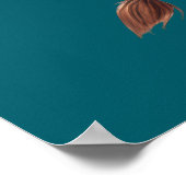 Highland Koeien en Football Poster (Hoek)