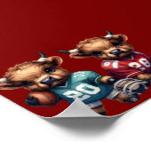 Highland Koeien en Football Poster (Hoek)