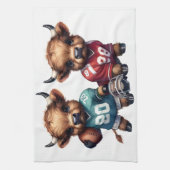 Highland Koeien en Football Theedoek (Verticaal)