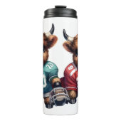 Highland Koeien en Football Thermosbeker (Voorkant)