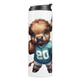 Highland Koeien en Football Thermosbeker