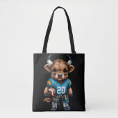 Highland Koeien en Football Tote Bag (Voorkant)
