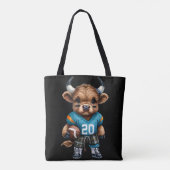 Highland Koeien en Football Tote Bag (Achterkant)