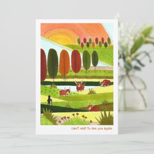 Highland Koeien Happy Place (Staand voorkant)