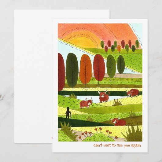 Highland Koeien Happy Place (Voorkant / Achterkant)