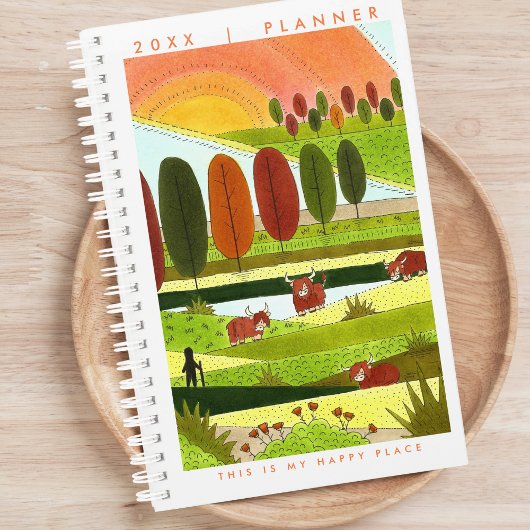 Highland Koeien Happy Place Planner