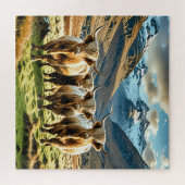 Highland koeien, legpuzzel (Horizontaal)