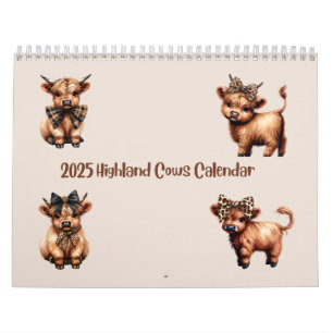 Highland Koeien met bogen 2025 Kalender