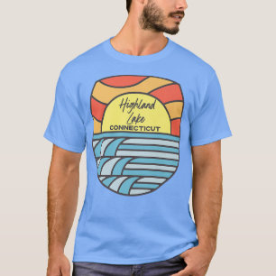 Highland Lake Connecticut CT Sunset Vacation Souve T-shirt