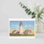Highland Light op Cape Cod Vintage Travel Briefkaart (Staand voorkant)