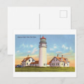 Highland Light op Cape Cod Vintage Travel Briefkaart (Voorkant / Achterkant)