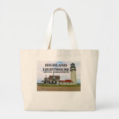 Highland Lighthouse, Cape Cod, Massachusetts Grote Tote Bag (Voorkant)