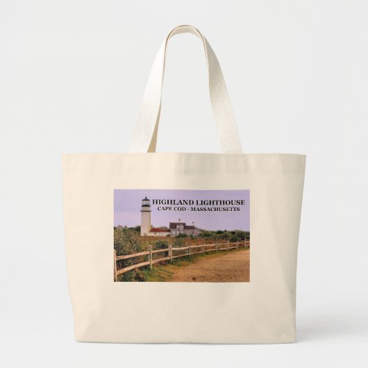 Highland Lighthouse, Cape Cod, Massachusetts Grote Tote Bag (Voorkant)