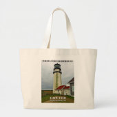 Highland Lighthouse, Cape Cod, Massachusetts Grote Tote Bag (Voorkant)
