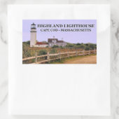 Highland Lighthouse, Cape Cod, Massachusetts Rechthoekige Sticker (Tas)