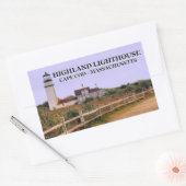 Highland Lighthouse, Cape Cod, Massachusetts Rechthoekige Sticker (Envelop)