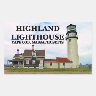 Highland Lighthouse, Cape Cod, Massachusetts Rechthoekige Sticker