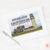Highland Lighthouse, Cape Cod, Massachusetts Rechthoekige Sticker (Envelop)