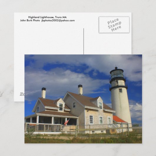 Highland Lighthouse Cape Cod Truro MA Briefkaart (Voorkant / Achterkant)