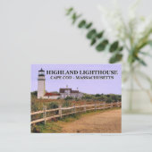 Highland Lighthouse, Massachusetts Briefkaart (Staand voorkant)