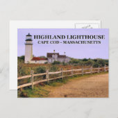 Highland Lighthouse, Massachusetts Briefkaart (Voorkant / Achterkant)