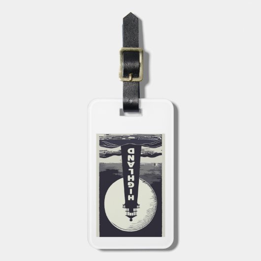 Highland Lighthouse Massachusetts Moon Bagagelabel (Voorkant verticaal)