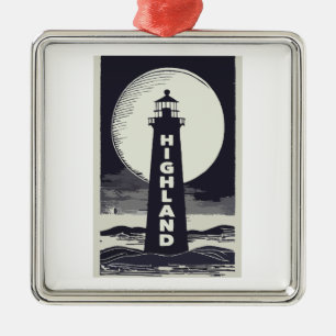 Highland Lighthouse Massachusetts Moon Metalen Ornament