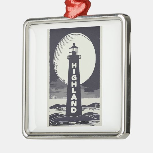 Highland Lighthouse Massachusetts Moon Metalen Ornament (Links)