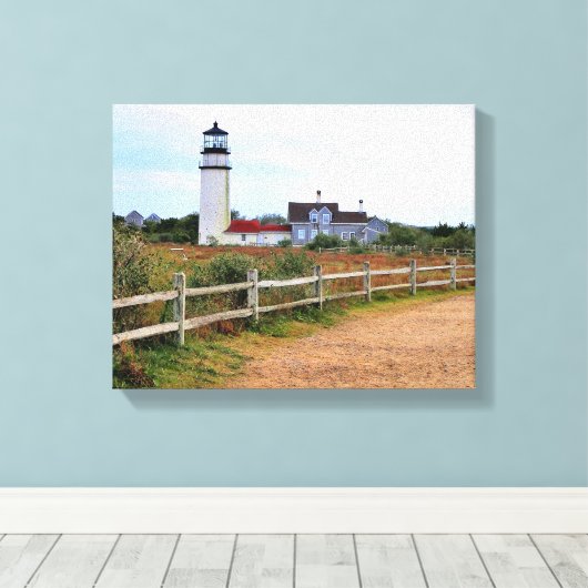 Highland Lighthouse Massachusetts Wrapped Canvas (Insitu (Houten vloer))